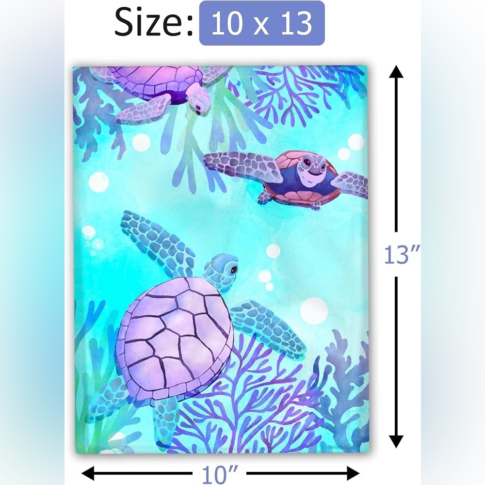 20 Poly Mailer Value Pack - Sea Turtle Pattern (10" x 13") Qty 20 - Picture 3 of 6